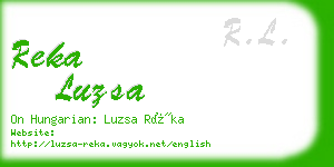 reka luzsa business card